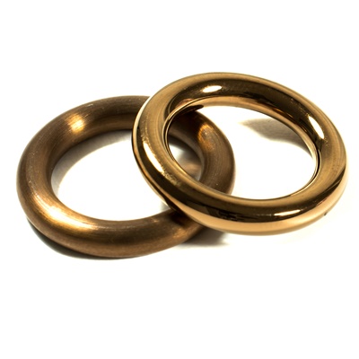 Edelstahl Ring, braun, matt, "4mm"