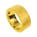 Silber Ring grobmattiert vergoldet